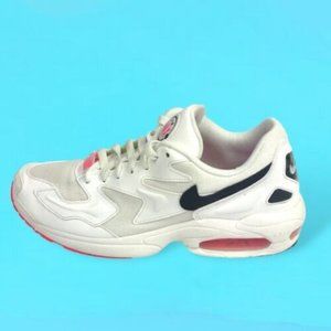 Nike Women's Air Max 2 Light White Pink Athletic Running Shoes Size 9.5